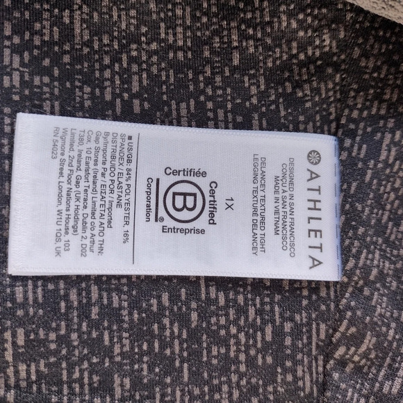 Athleta Delancey Textured Tight Lifestyle Travel Work Pant #982961 NWOT Sz 1X - Picture 3 of 8